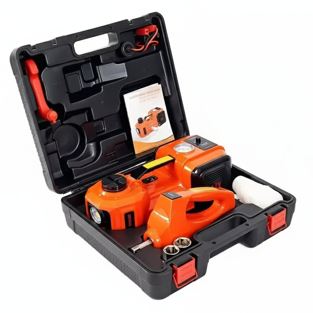 Cric Hydraulique Électrique 12V – 5 Tonnes avec Mallette | Kit Complet pour Voiture*
---
