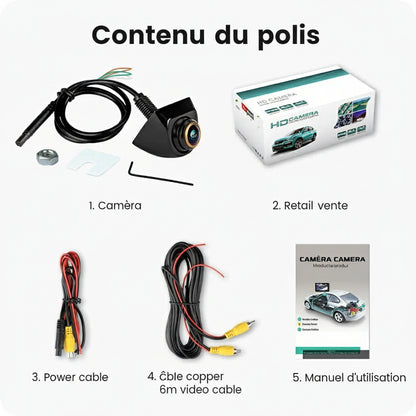 Caméra de Recul 170° HD 1080P – Vision Nocturne & Grand Angle