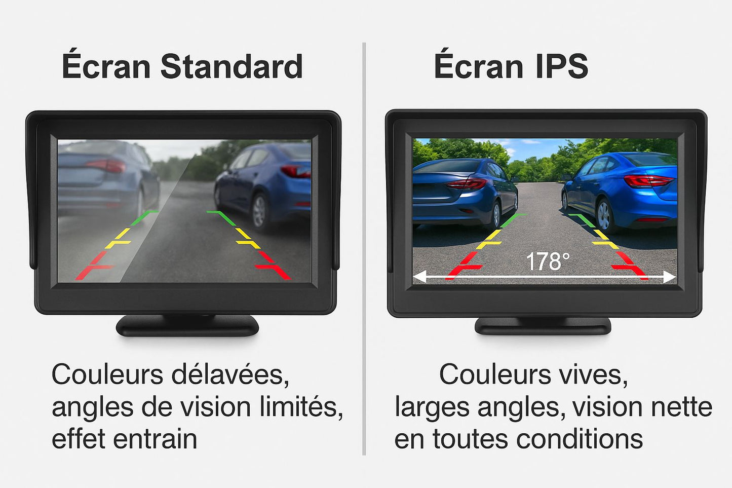 Moniteur AHD IPS 7” – Affichage Haute Définition pour Caméra de Recul